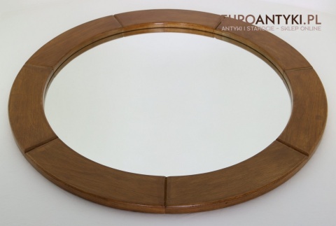 duże okrąge lustro rustykalne