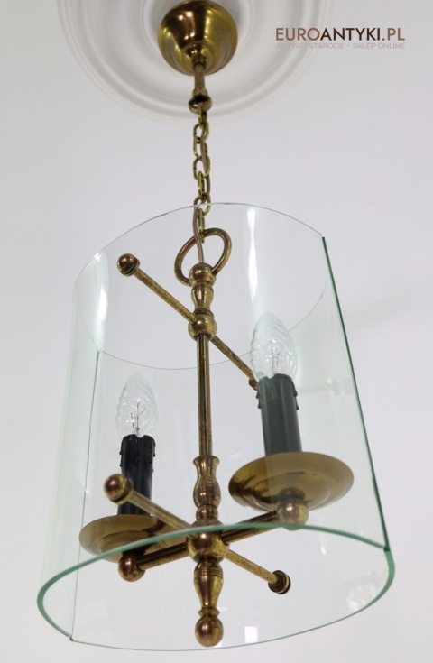 owalna lampa sufitowa vintage