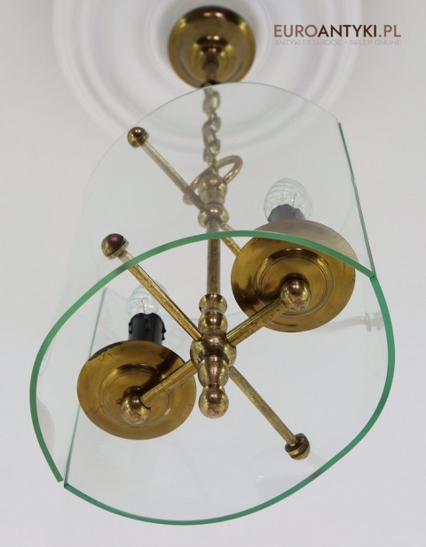 antyczna lampa sufitowa z patyną