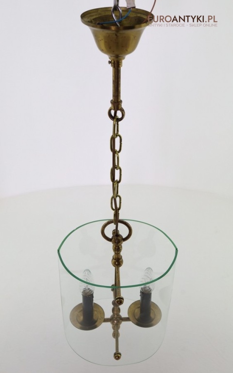 retro szklana owalna lampa sufitowa