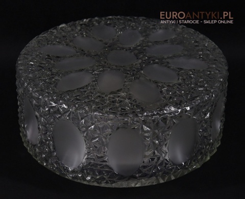 okrągły plafon szklany vintage