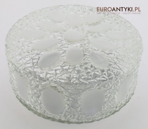 okrągły plafon szklany retro