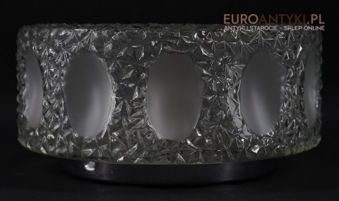 okrągła retro lampa sufitowa ze szkła