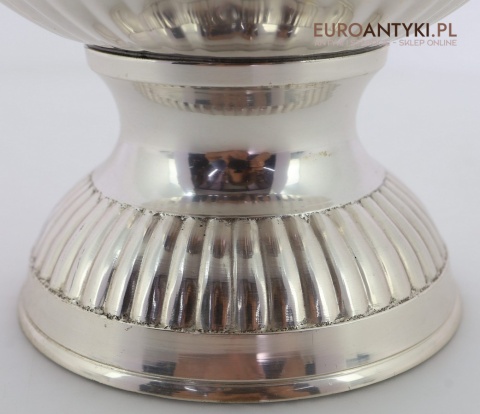 srebrny elegancki pojemnik na lód do szampana