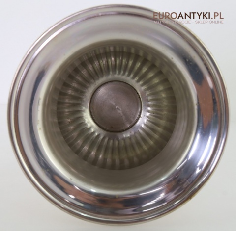 Vintage srebrny cooler do wina i szampana – elegancki pojemnik chłodzący z uchwytami