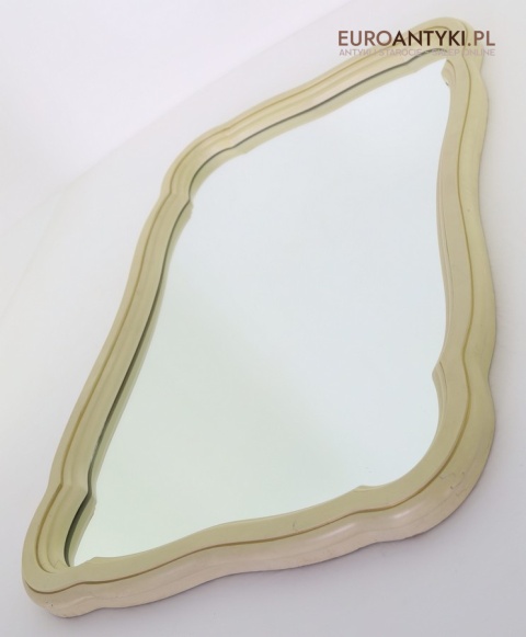 Piękne kremowe lustro retro vintage
