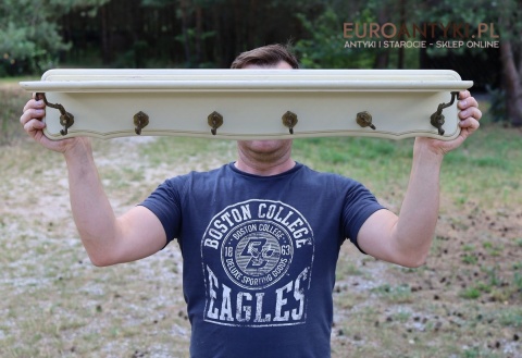 vintage wieszak kremowy