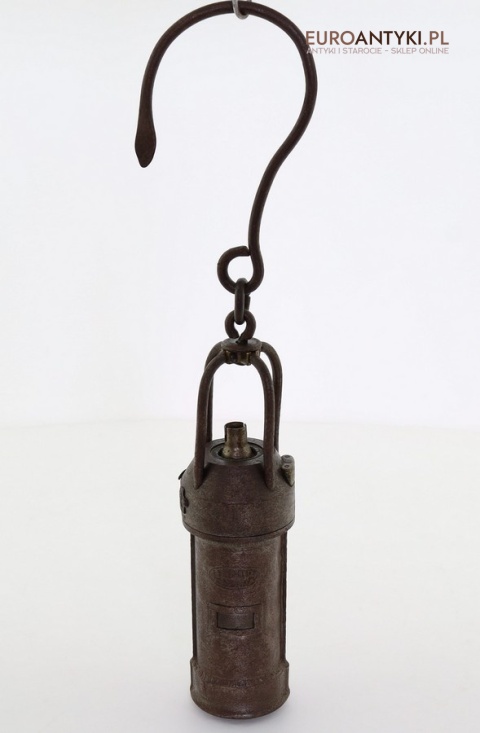 Antyczna lampa górnicza Tudor España vintage