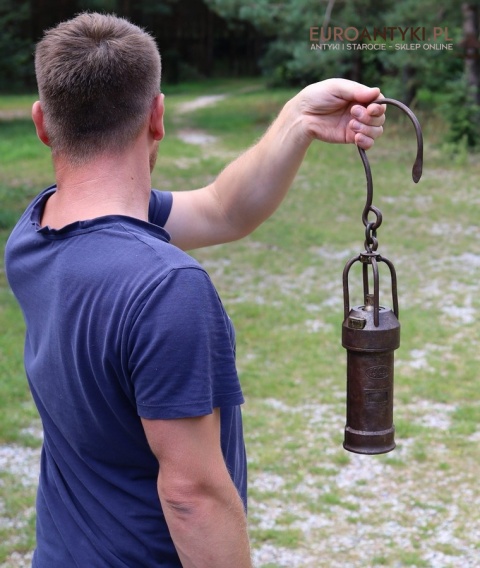 Oryginalna lampa górnicza elektryczna z Hiszpanii