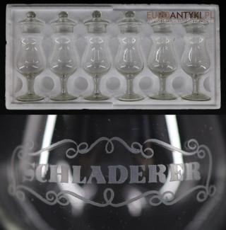 Zestaw kieliszków Schladerer z dekielkami – idealny do degustacji alkoholu