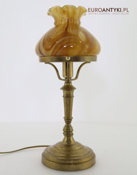 mosiężna lampka stołowa vintage