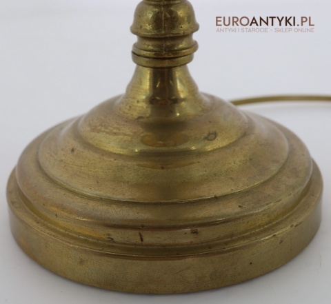 lampka vintage z odlewanego mosiądzu