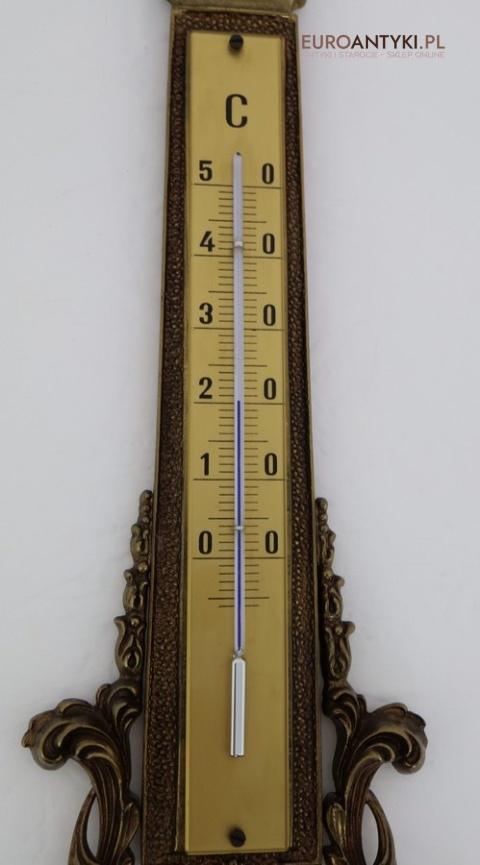 XXL! DUŻA! Antyczna stacja pogodowa retro – zegar, barometr, termometr, higrometr