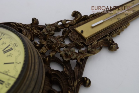 barometr neobarokowy z ornamentami