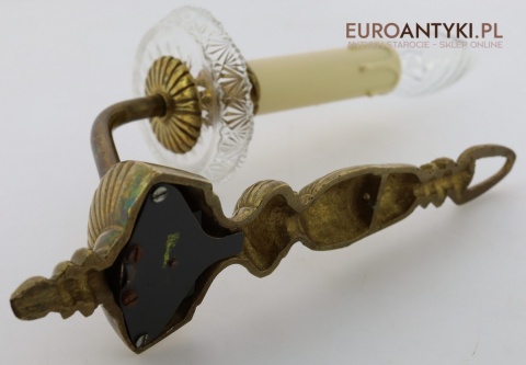 kinkiet mosiądz kryształ