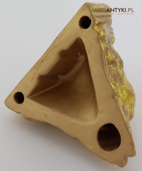 Antyczne wsporniki ścienne retro – złocone dekoracje vintage z motywami roślinnymi