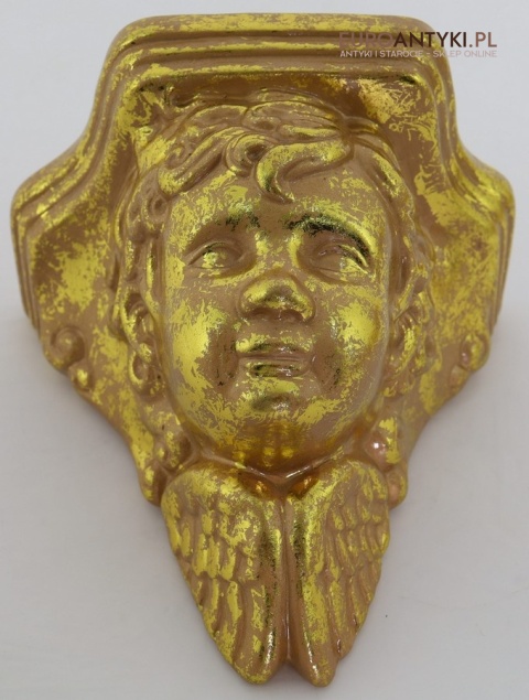 Antyczne wsporniki ścienne retro – złocone dekoracje vintage z motywami roślinnymi