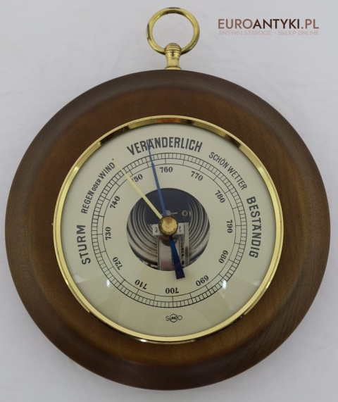 barometr sundo drewniany retro
