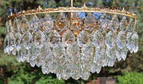 kryształowy żyrandol pałacowy z 16 żarówkami