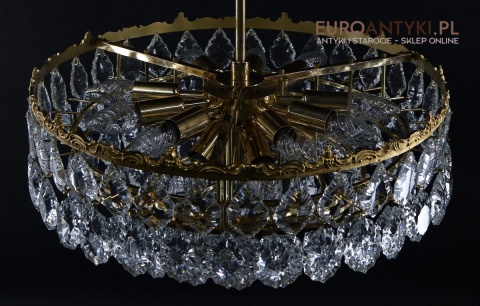 zabytkowy żyrandol kryształowy vintage