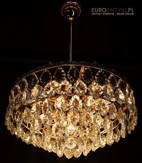 francuski żyrandol pałacowy z kryształami