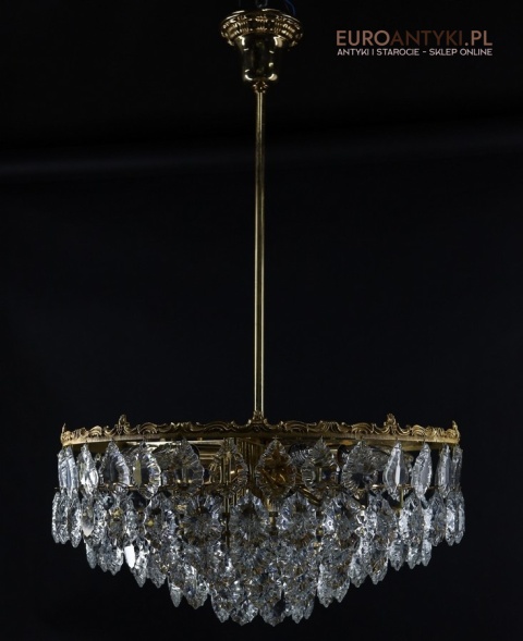 dekoracyjny żyrandol kryształowy vintage
