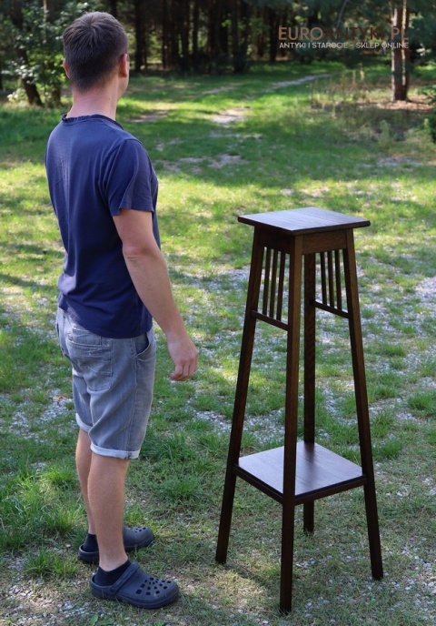 stary wysoki stojak na kwiaty antyk