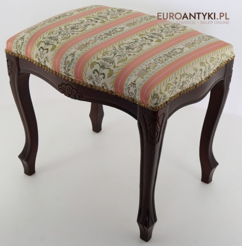 taboret retro z litego drewna