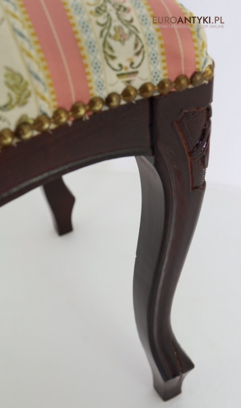 stołek ludwikowski drewniany retro