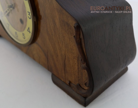 zegar drewniany retro z gongiem