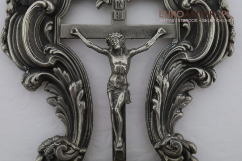 antyk cynowe naczynie na święconą wodę