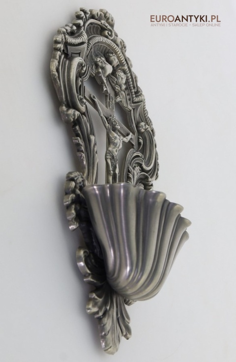 barokowe ścienne naczynie do wody święconej