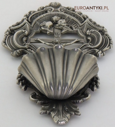 antyczne naczynie na wode święcona kościelne barokowe