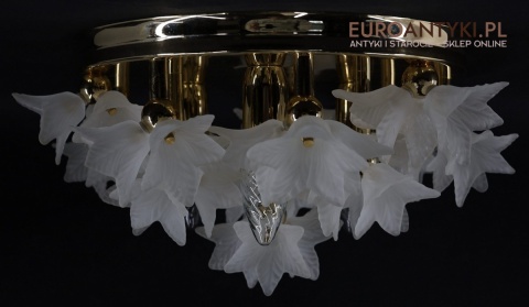 szklane kwiatki lampa sufitowa