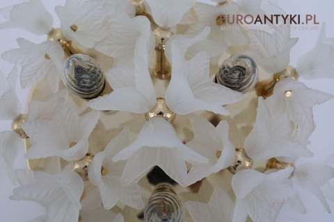 kwiatowy plafon z epoki vintage