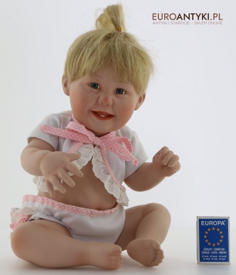 lalka vintage blond włosy niebieskie oczy