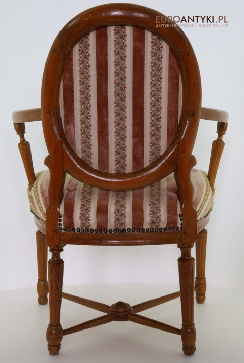 ludwikowski fotel retro z tkaniną pasową