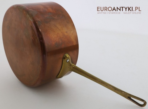 komplet naczyń miedzianych vintage