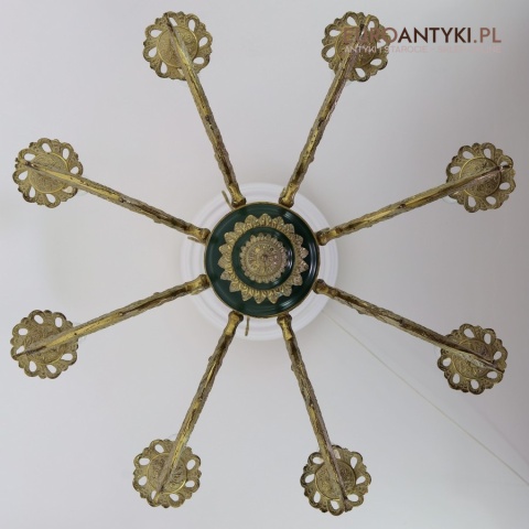 empire pałacowy żyrandol z 8 ramionami