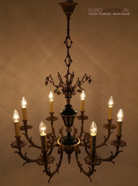 empire mosiężny żyrandol pałacowy