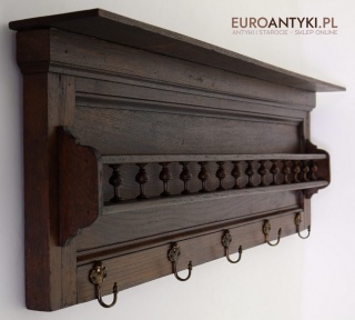 XL! Duży eklektyczny wieszak 100 letni - do kuchni, łazienki lub holu