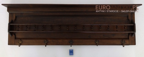 ręcznie robiony wieszak z początku xx wieku