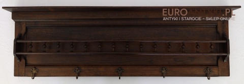 anty7czny dębowy wieszak na ścianę do kuchni