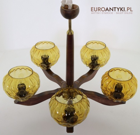 stylowy żyrandol vintage do niskiego sufitu