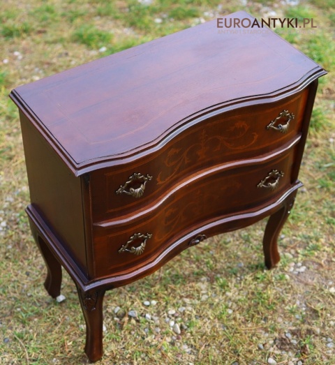 szafka vintage z dwiema szufladkami