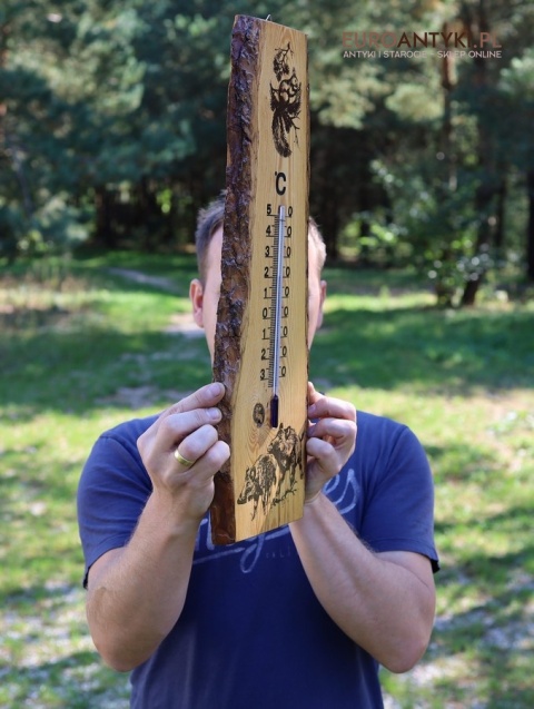 rustykalny termometr do leśniczówki