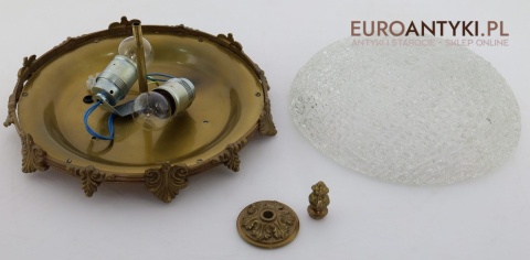 plafon sufitowy grube szkło bez uszkodzeń