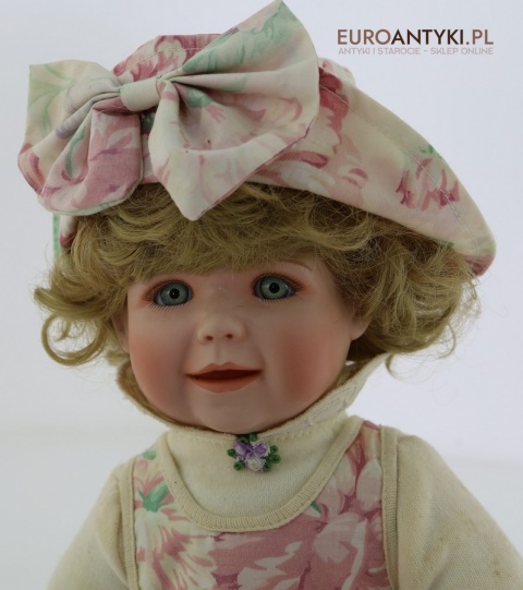 sygnowana lalka kolekcjonerska porcelanowa retro