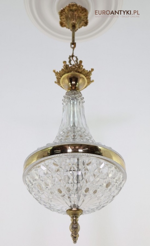 zwis sufitowy kryształowy vintage