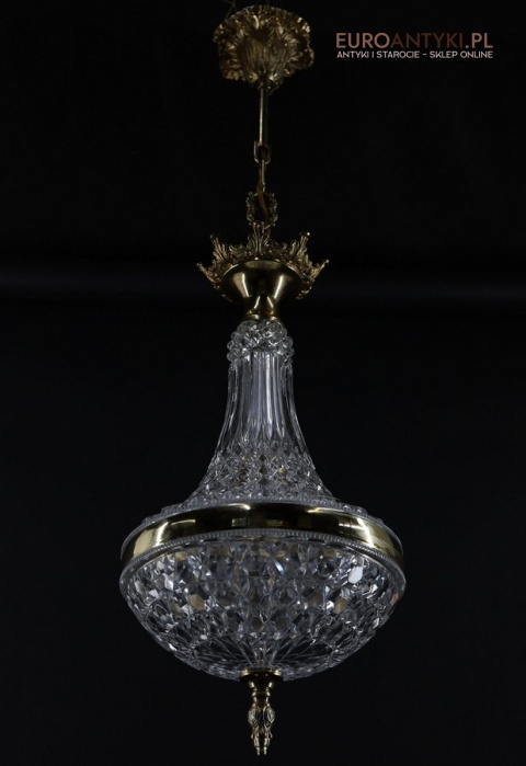 kryształowy pałacowy żyrandol vintage